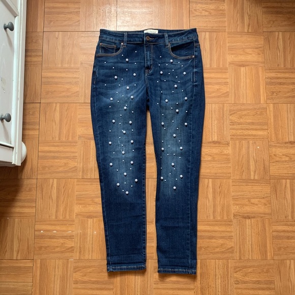 Pearled denim jeans - Picture 3 of 5